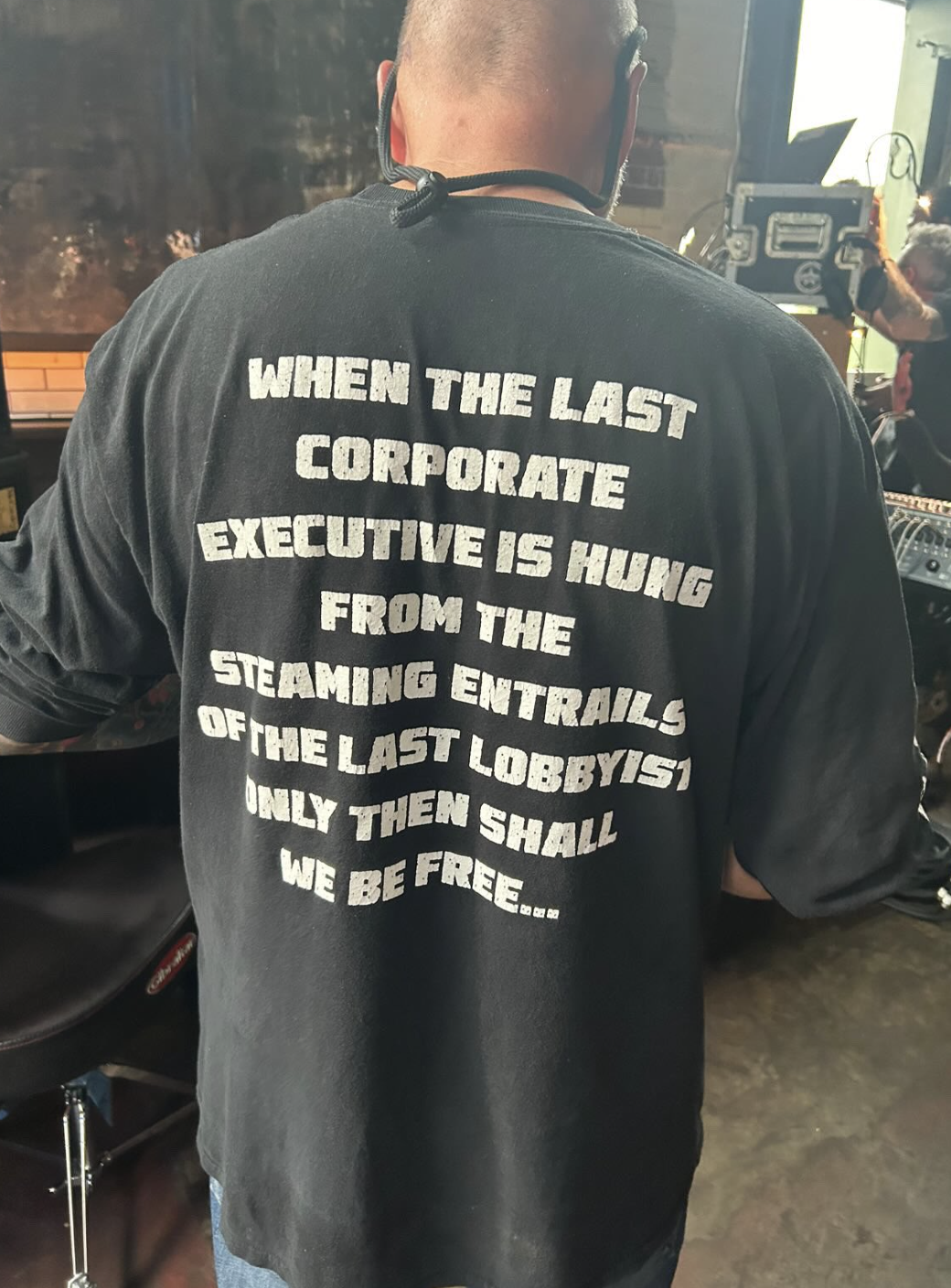 active shirt - When The Last Corporate Executive Is Hung From The Steaming Entrails Of The Last Lobbyis Inly Then Shall Free... We Be